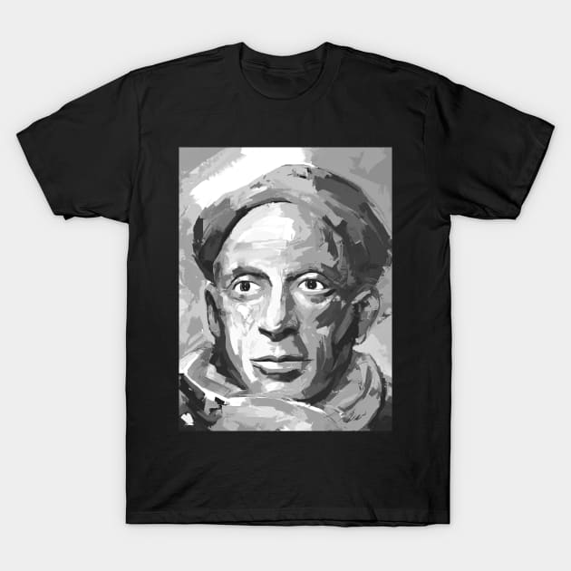 Picasso Black and White T-Shirt by mailsoncello